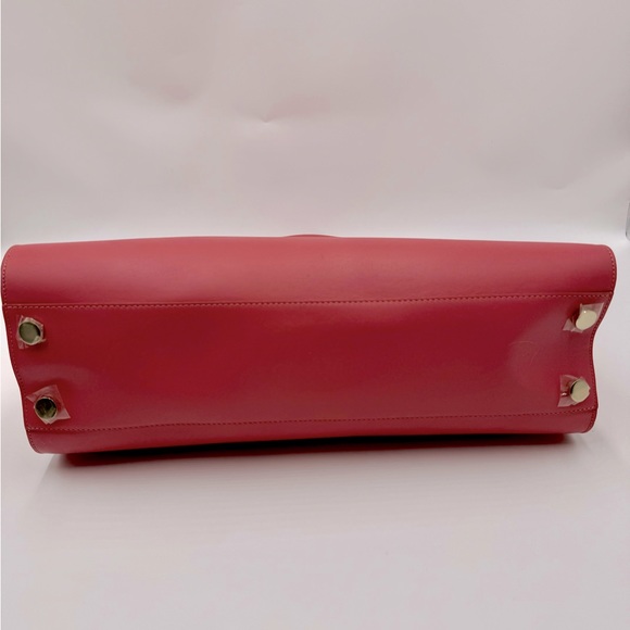 Auth Jimmy Choo Large Pink Leather Suede Sides 2way Riley Tote Crossbody Bag - Picture 5 of 16